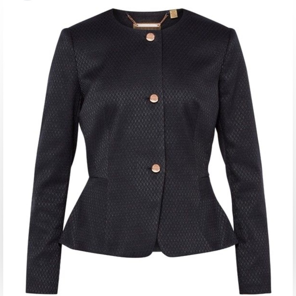 Ted Baker London‎ Eiraa Textured Peplum Suit Jacket Size 1